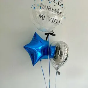 arreglo de globos personalizados con helio en Lima